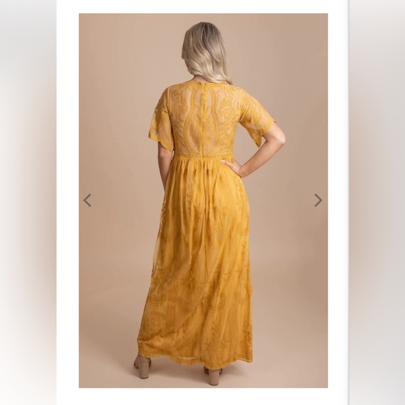 Beautiful yellow dress(small) new with tags,see measurements in photos. - Picture 2 of 4